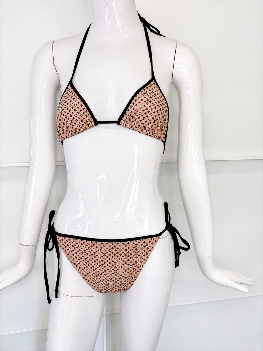 💎 LOUIS VUITTON Monogram Bikini Set Luxury Designer Y2K Swimwear Resort Sz XL